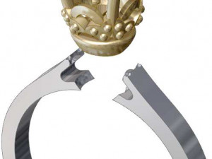 solitaire crown ring Modelo 3D
