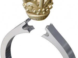 solitaire crown ring 3D Model