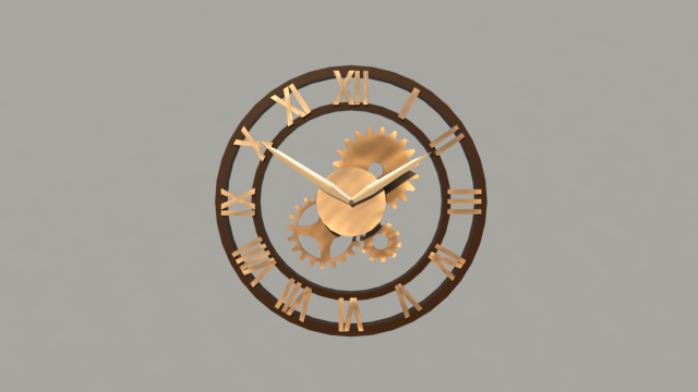 steampunk clock 3D-Modell .c4d .max .obj .3ds .fbx .stl .blend 