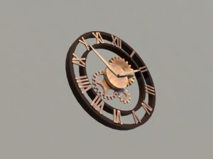 steampunk clock 3D-Modell