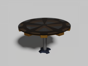 gear table and chair 3D 모델