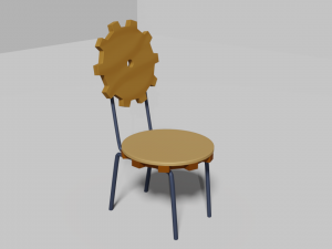 gear table and chair 3D 모델