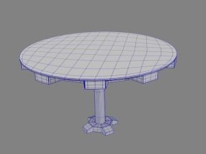 gear table and chair 3D 모델