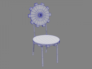 gear table and chair 3D 모델