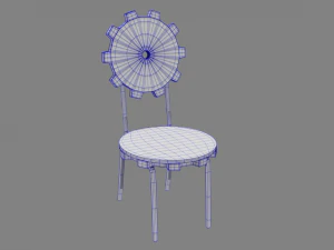 gear table and chair 3D Model