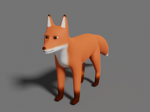 low poly fox 3D 모델