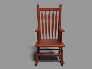 wooden rocking chair Modelo 3D
