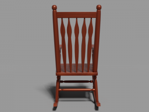 wooden rocking chair Modelo 3D