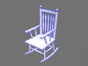 wooden rocking chair Modelo 3D