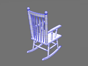 wooden rocking chair Modelo 3D