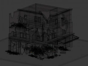 edificio distrutto Modello 3D