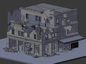edificio distrutto Modello 3D