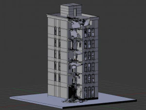 destroyed building 2 3D Model