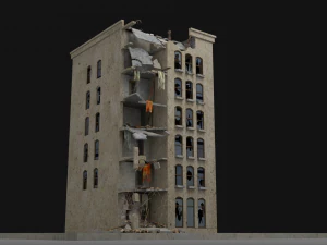destroyed building 2 3D Model