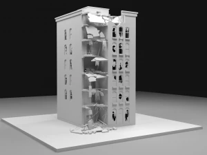 destroyed building 2 3D Model