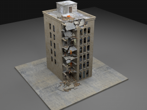 destroyed building 2 3D 모델
