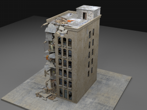 destroyed building 2 3D 모델