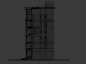 destroyed building 2 3D Model