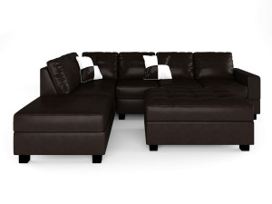 russ sectional with ottoman 3D Model