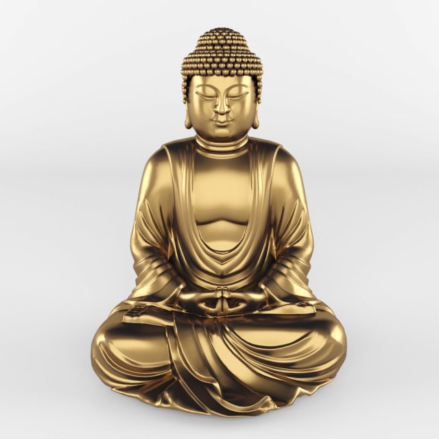 meditating buddha statue Modelo 3D .c4d .max .obj .3ds .fbx .stl .blend 
