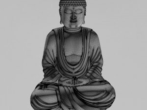 meditating buddha statue Modelo 3D