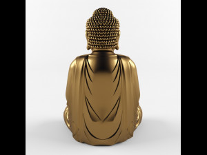 meditating buddha statue Modelo 3D