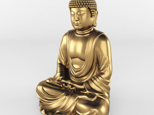 meditating buddha statue Modelo 3D