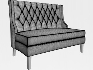 christiansburg tufted standard loveseat Model 3D