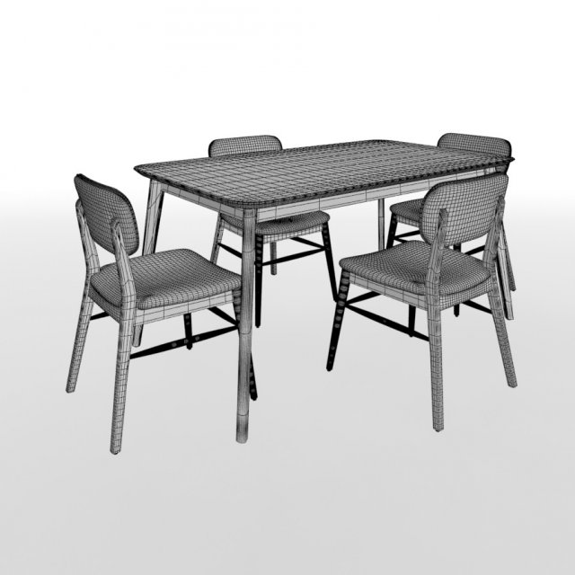 Henry 5 piece best sale wood dining set