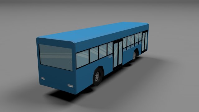 long bus low poly 2 Modèle 3D .c4d .max .obj .3ds .fbx .stl .blend 
