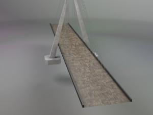 low detail suspension bridge Modèle 3D