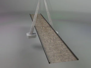 low detail suspension bridge 3D Model