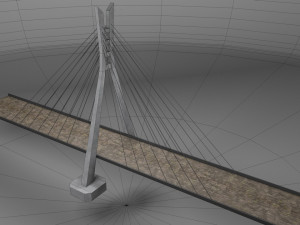 low detail suspension bridge Modèle 3D