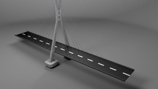 low detail suspension bridge Modèle 3D .c4d .max .obj .3ds .fbx .stl .blend 