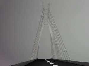 low detail suspension bridge Modèle 3D
