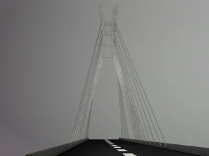 low detail suspension bridge 3D Model
