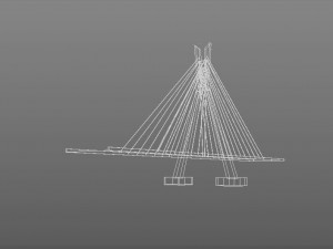 low detail suspension bridge Modèle 3D