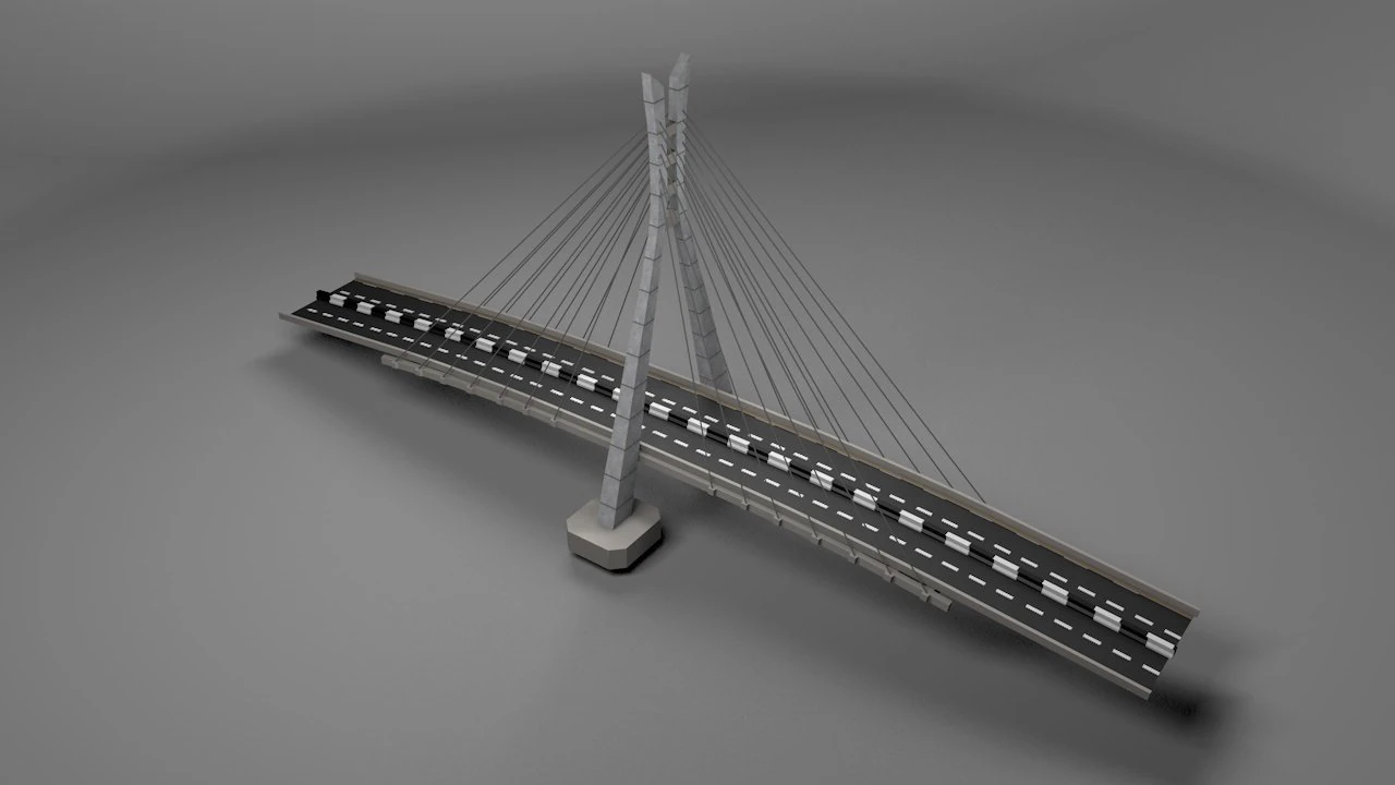 detalhe alto da ponte suspensa Modelo 3D .c4d .max .obj .3ds .fbx .stl .blend