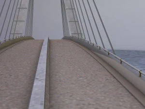 detalhe alto da ponte suspensa Modelo 3D