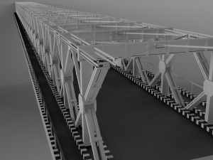 hp steel bridge points Modello 3D