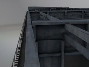 hp steel bridge points Modello 3D