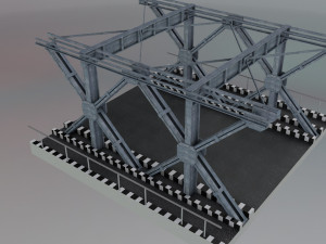 hp steel bridge points Modello 3D