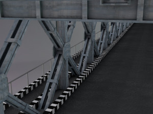 hp steel bridge points Modello 3D