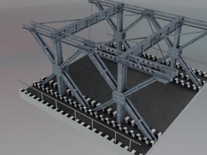 hp steel bridge points Modello 3D