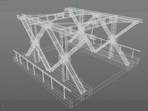 hp steel bridge points Modello 3D