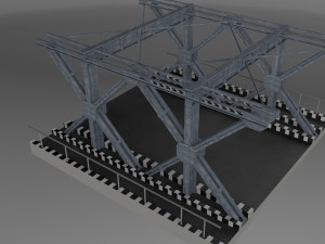 hp steel bridge points Modello 3D