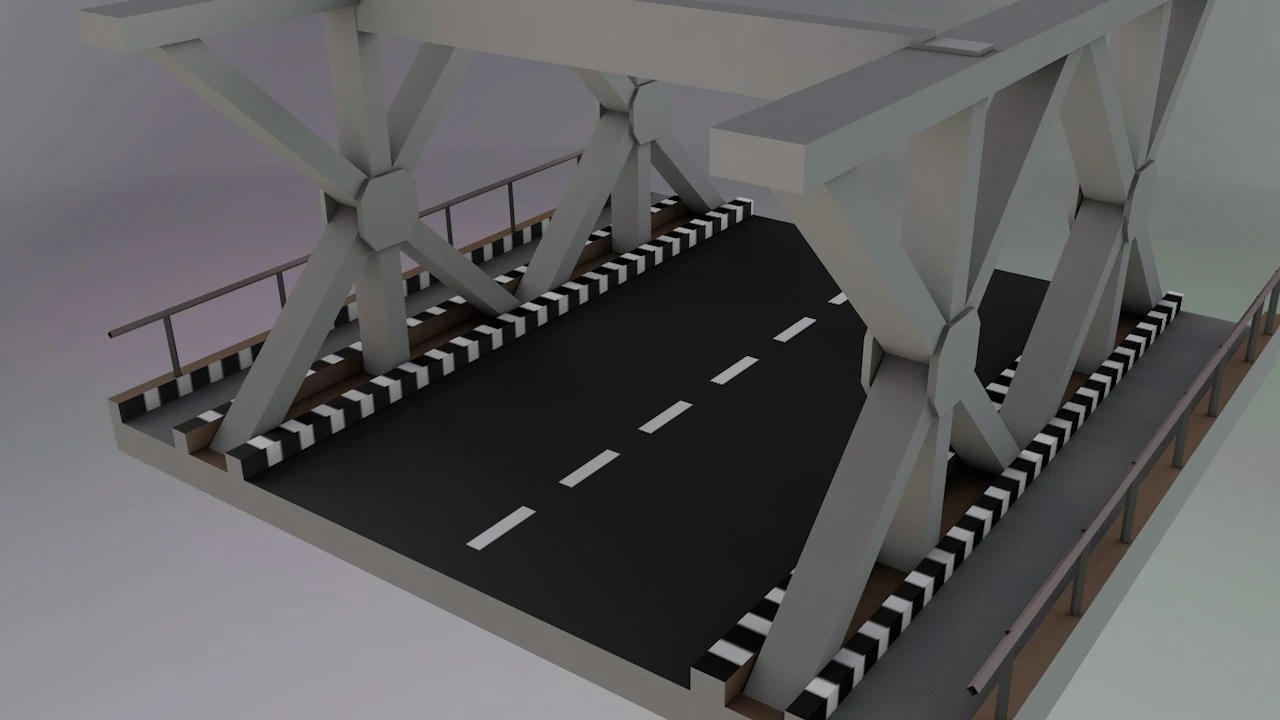 lp steel bridge points 3D Model .c4d .max .obj .3ds .fbx .stl .blend