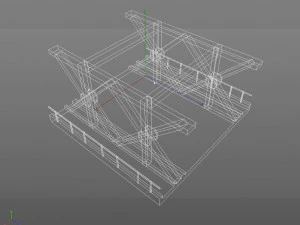 lp steel bridge points 3D Model