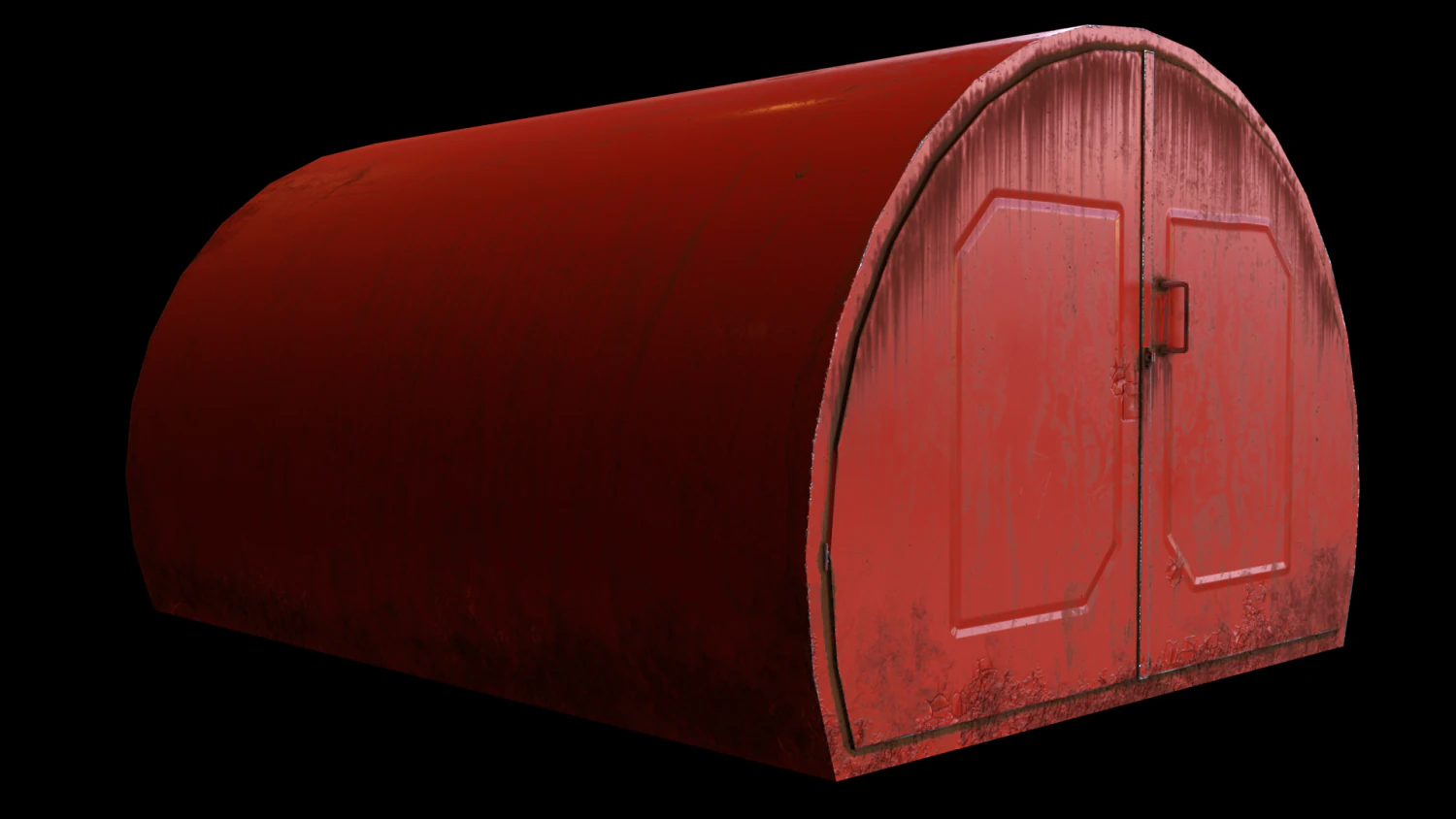 Garage red 3D Model .c4d .max .obj .3ds .fbx .stl .blend 