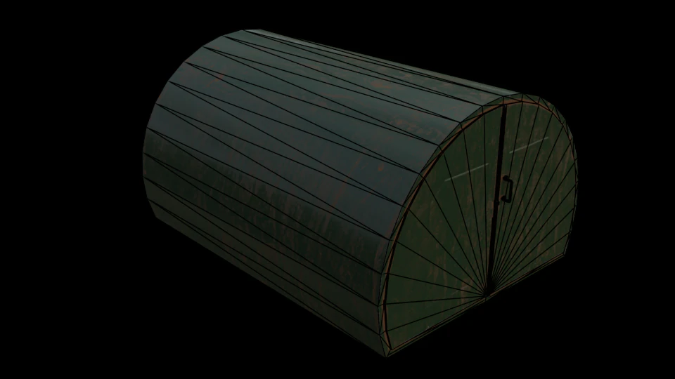 Garage green hemisphere 3D Model .c4d .max .obj .3ds .fbx .stl .blend